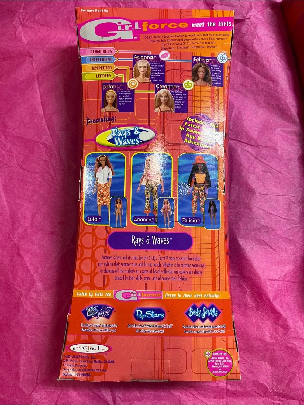 2002 G.I.R.L. Force Rays & Waves Arianna Doll NRFB Super Rare
